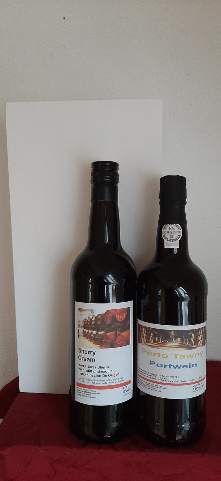 Geschenk Holzkiste Sherry und Portwein