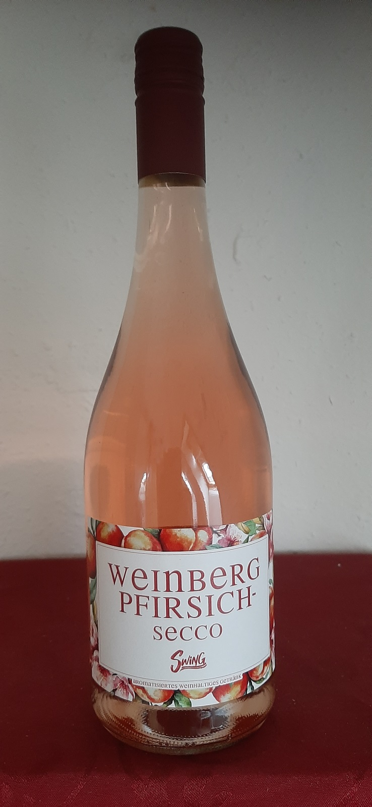 Weinbergpfirsich-Secco mild lieblich Deutscher aromatisierter Perlwein
